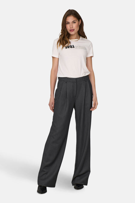 ONLHATTIE HW PLEAT MEL STR PANT TLR