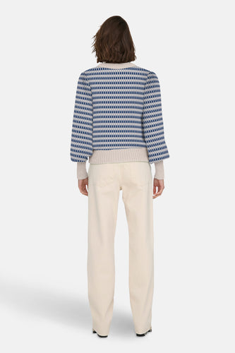 Pull met ronde hals - Blauw - JDY