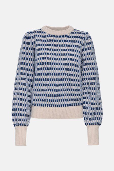 Pull met ronde hals - Blauw