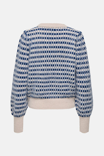 Pull met ronde hals - Blauw - JDY