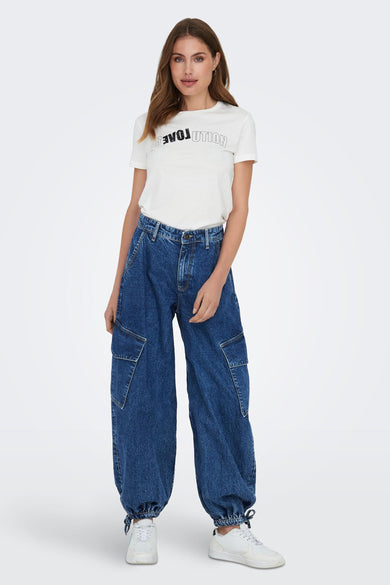 Straight jeans - mid blue denim