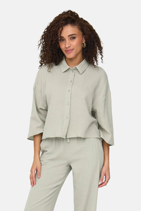 JDYTHEIS LIFE 3/4 CROP SHIRT WVN NOOS