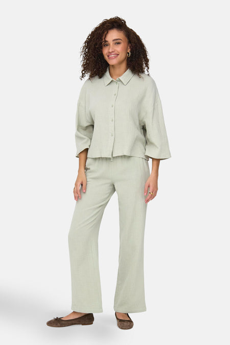 JDYTHEIS LIFE 3/4 CROP SHIRT WVN NOOS