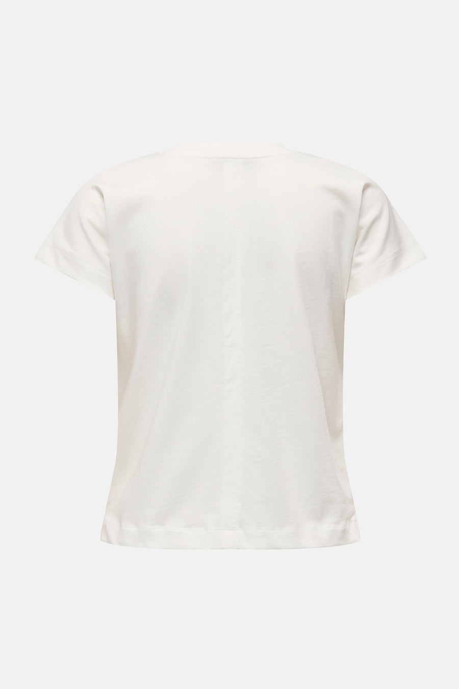 T-shirt blanc à manches courtes ONLY, avec un design uni et simple et une coupe droite.