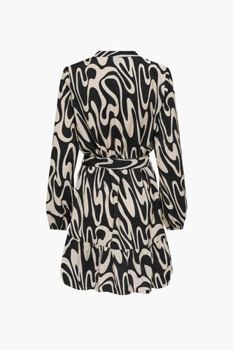 Robe &agrave; manches longues - noir