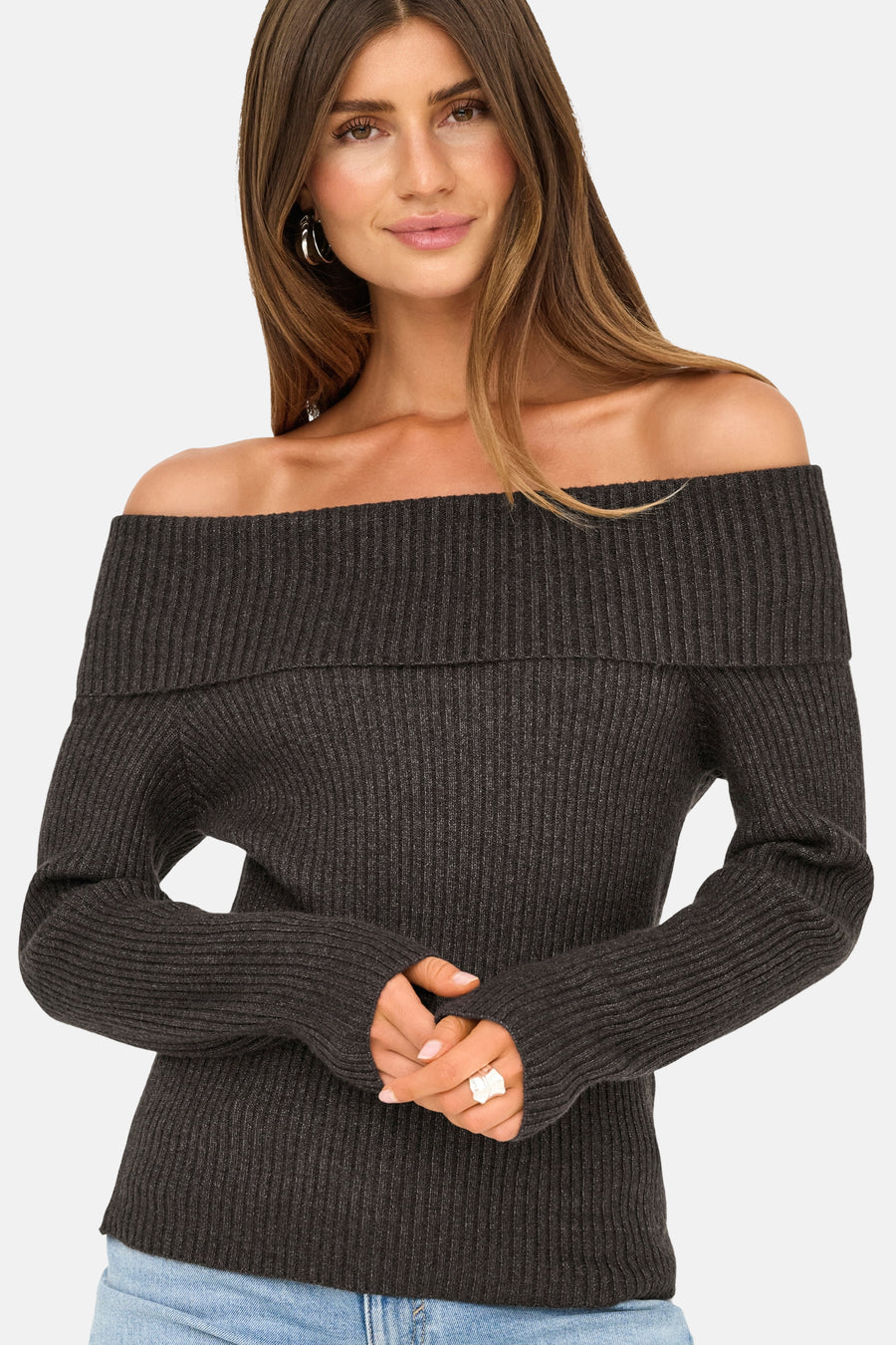Trui (offshoulder) bruin - ONLY®