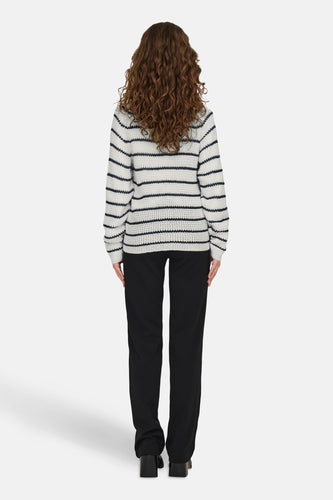 Pull met ronde hals - wit