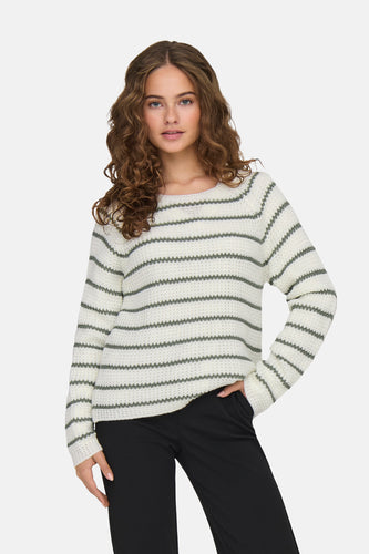 Pull met ronde hals - wit - JDY