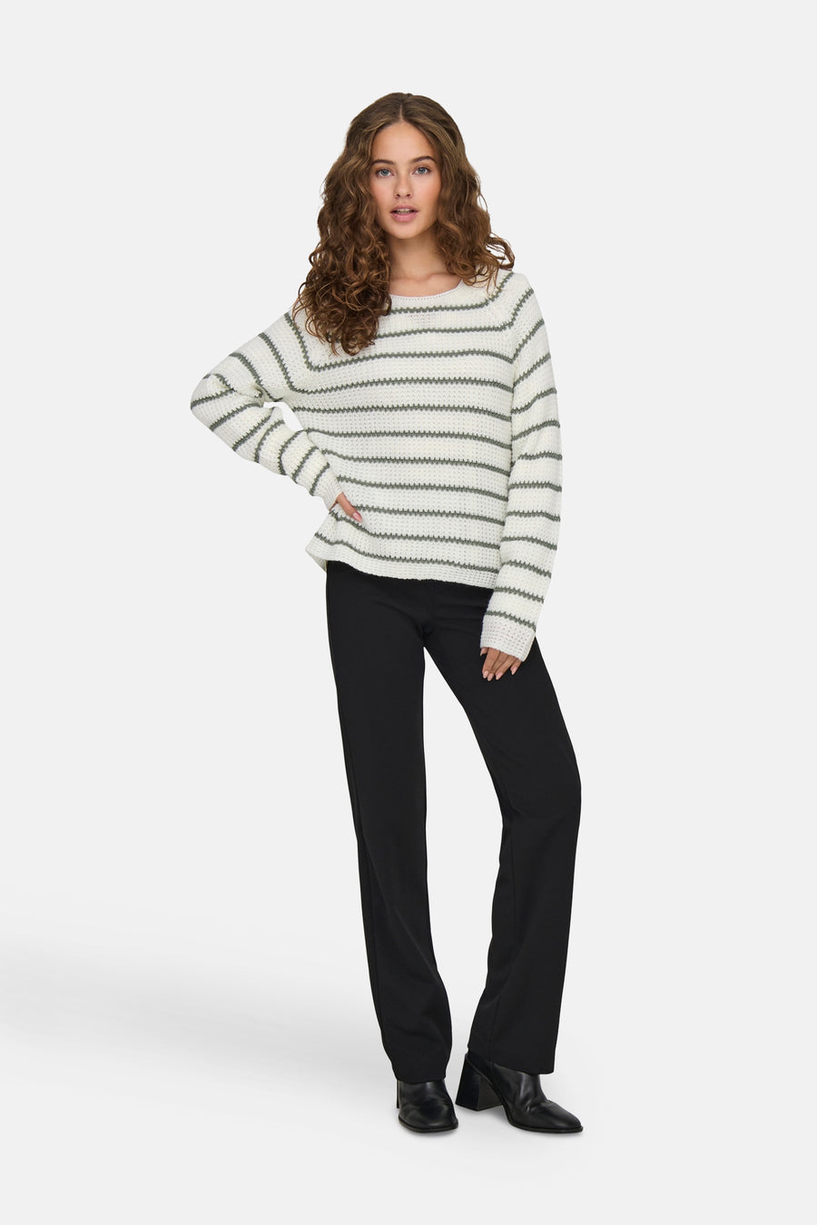 Pull met ronde hals - wit - JDY