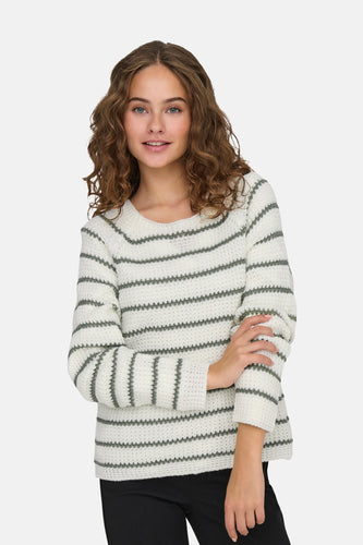 Pull met ronde hals - wit - JDY