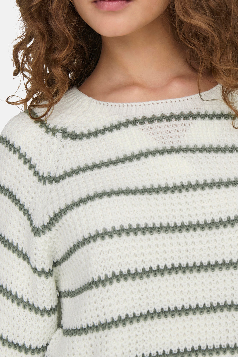 Pull met ronde hals - wit - JDY