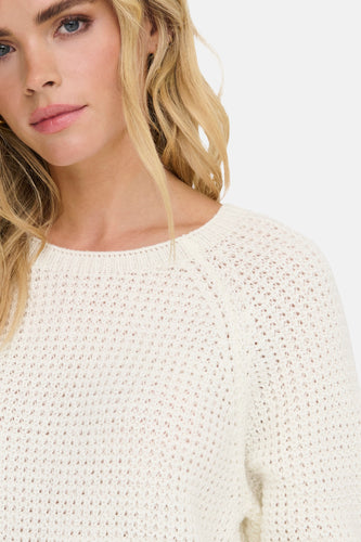 Pull met ronde hals - wit - JDY