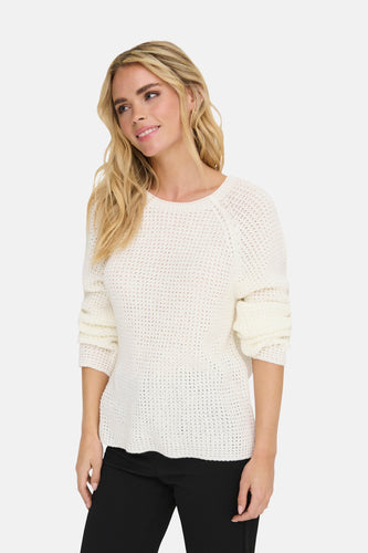 Pull met ronde hals - wit - JDY