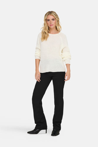 Pull met ronde hals - wit - JDY