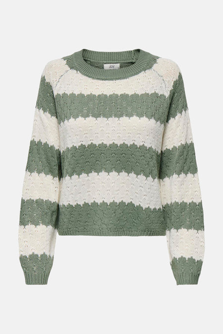 Pull met ronde hals - green