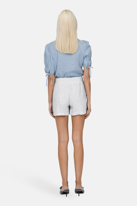 ONLCARO MW LINEN B PULL-UP SHORTS CC PNT