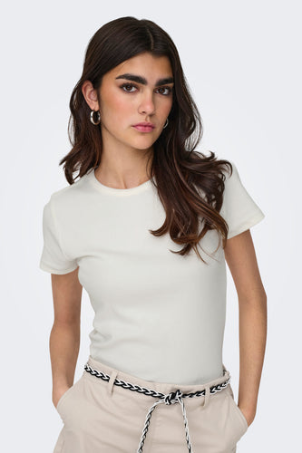 Top uni manche courte blanc - JDY - JDY