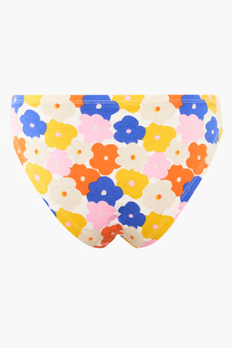 Multicolor slip van ONLY® met een vrolijke bloemenprint in blauw, roze, oranje en geel.