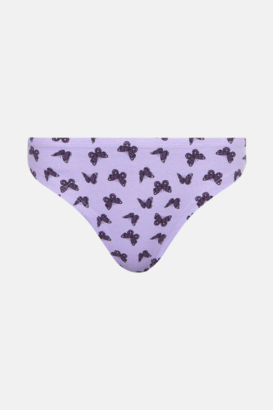 Paarse slip van ONLY® met vlinderpatroon.