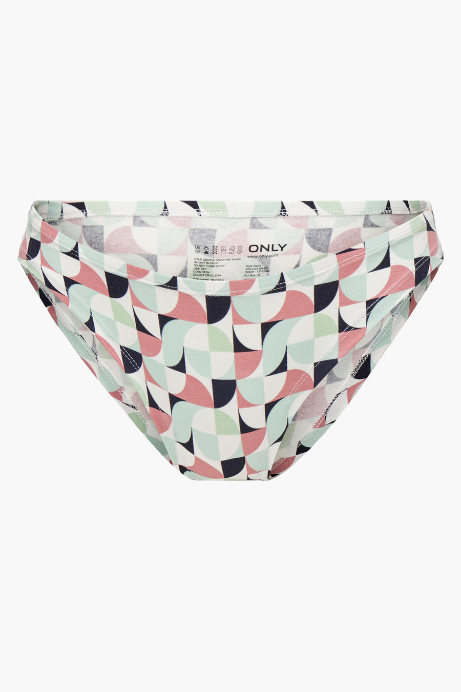 Slip multicolore ONLY avec un motif géométrique rétro.