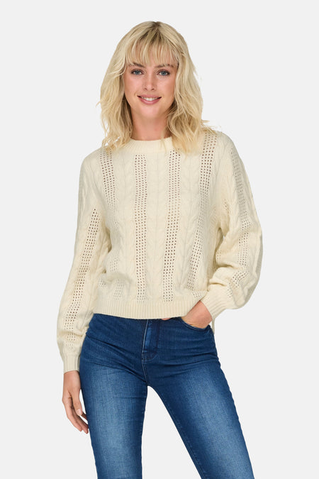 ONLRUBINA LS CABLE O-NECK KNT NOOS