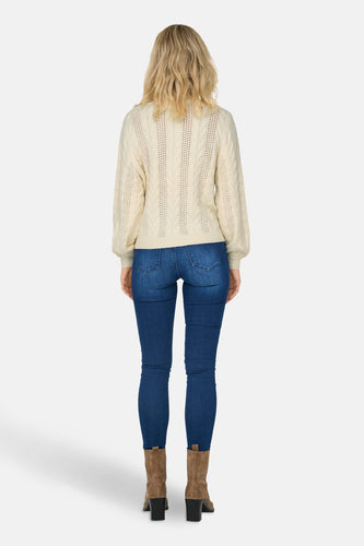 Pull à col rond - blanc - ONLY®