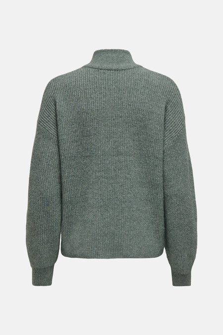 ONLTOKYO SOLID L/S ZIP PULLOVER KNT NOOS