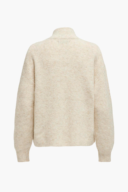 ONLTOKYO SOLID L/S ZIP PULLOVER KNT NOOS