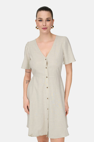 Kleedje met korte mouwen - ecru - ONLY®