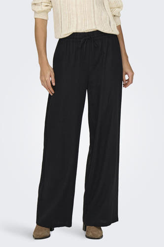 Pantalon noir de JDY avec une taille élastique et un cordon de serrage.