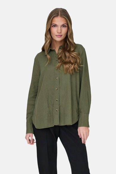 Hemd met lange mouwen - Kaki