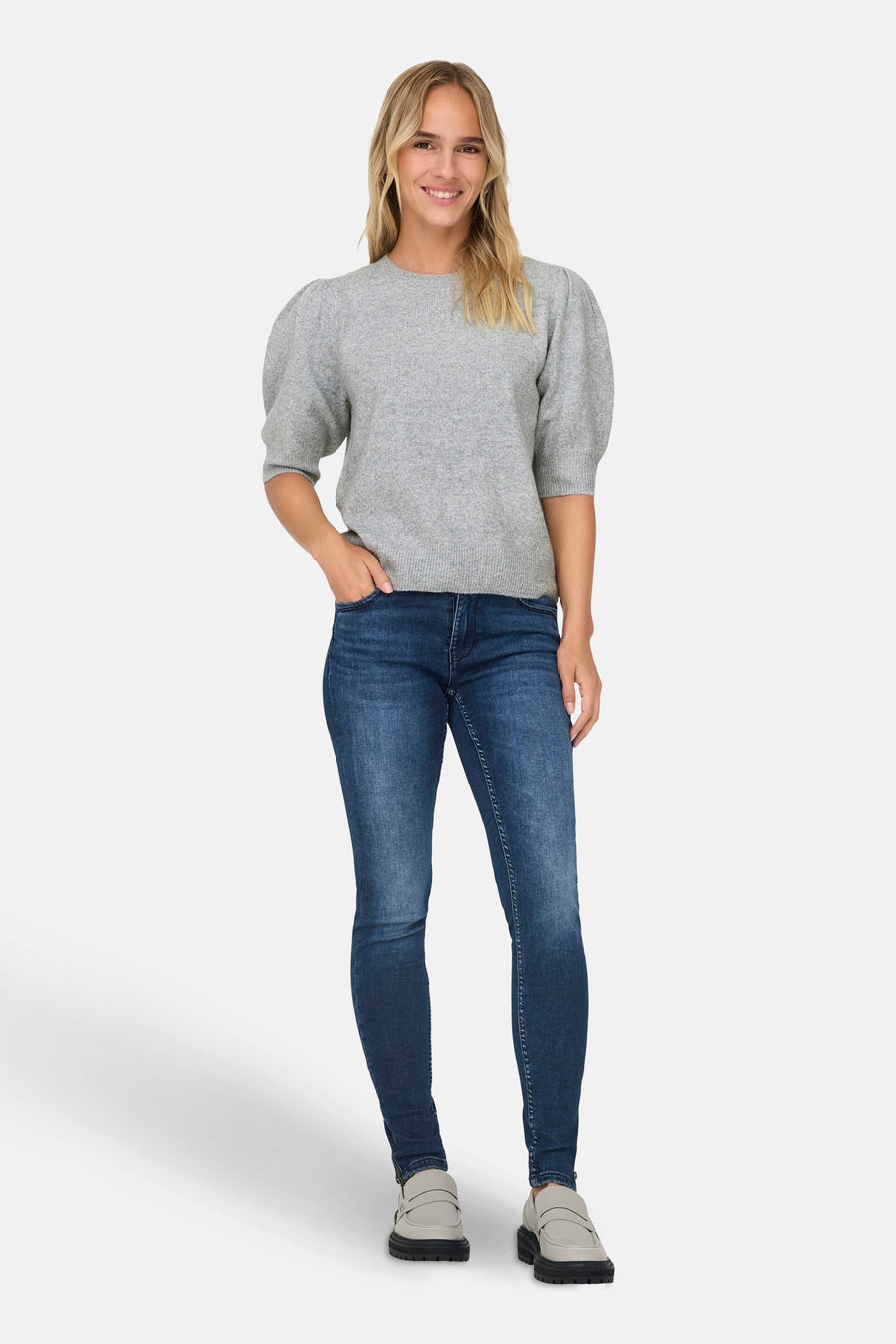 Pull met ronde hals - grijs - ONLY®