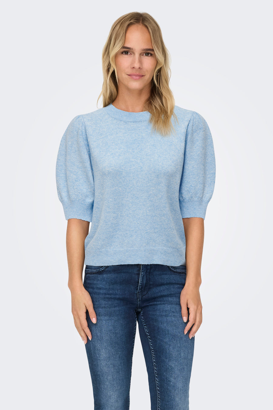 Pull met ronde hals - Lichtblauw - ONLY®