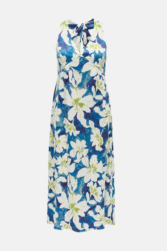 Blauw kleedje zonder mouwen van ONLY® met een witte bloemenprint.
