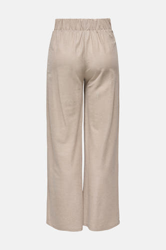 Pantalon beige de JDY, avec taille élastique et jambes larges.