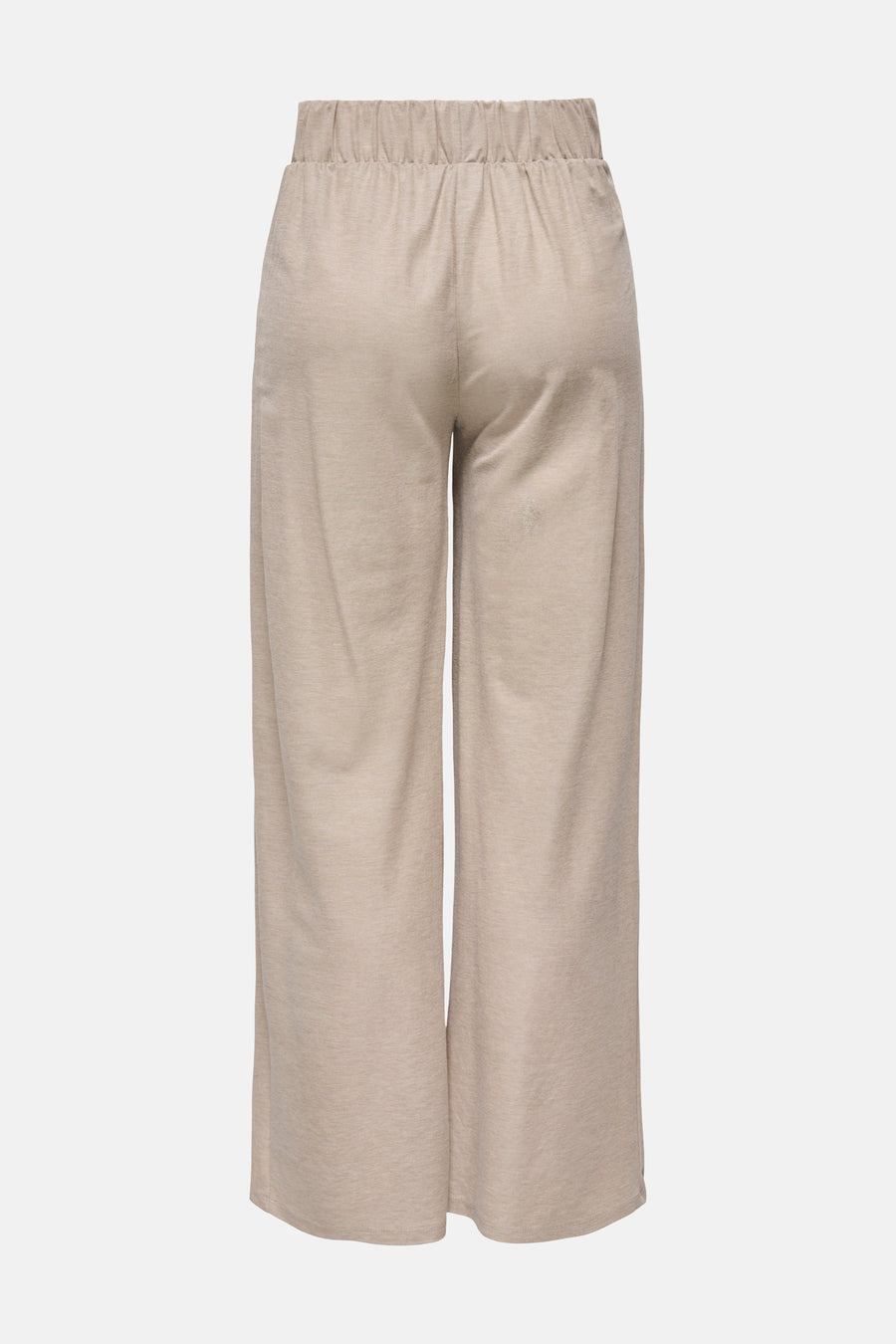 Pantalon beige de JDY, avec taille élastique et jambes larges.