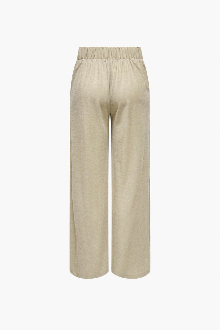 Pantalon beige de JDY, avec une taille élastique et des jambes larges.