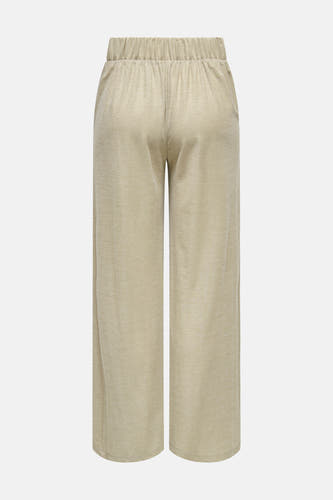 Pantalon beige de JDY, avec une taille élastique, coupe décontractée.