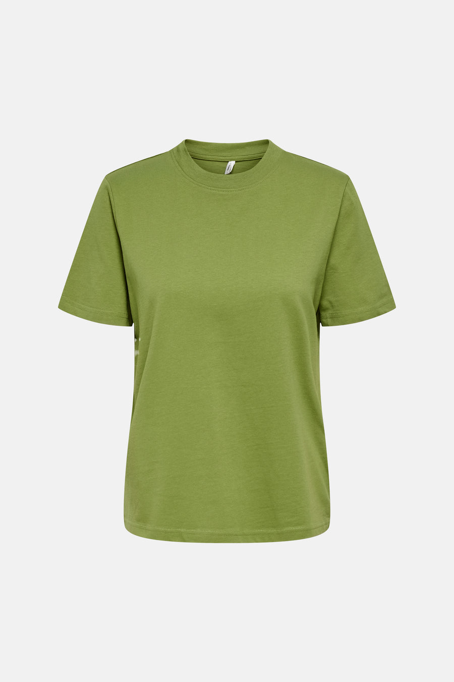 T-shirt vert de ONLY à manches courtes, col rond et tissu uni.