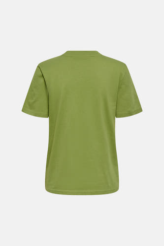 T-shirt vert de ONLY® de couleur unie à manches courtes, vu de dos.