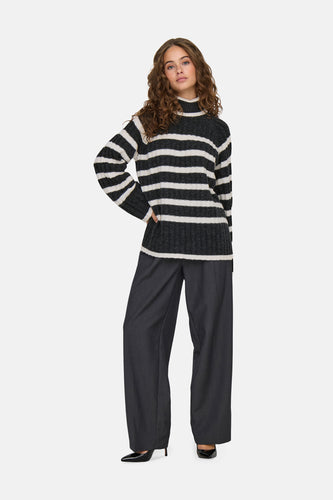 Pull met ronde hals - grijs - JDY