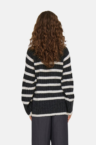 Pull met ronde hals - grijs - JDY