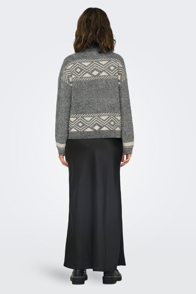Pull met rolkraag - grijs