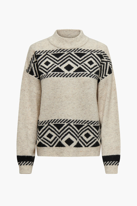 Pull met rolkraag - ecru