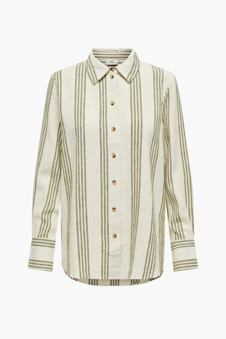 JDYSAY STRIP L/S LIN LOOSE SHIRT WVN DIA