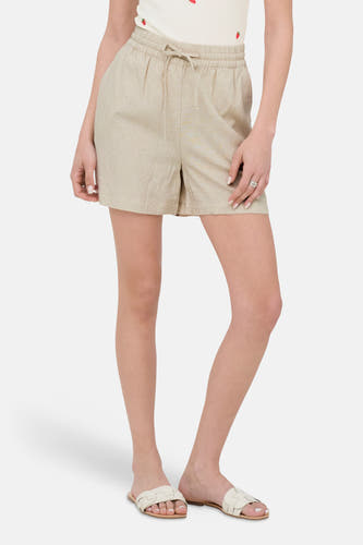 Beige short van JDY, met een elastische tailleband en koord.