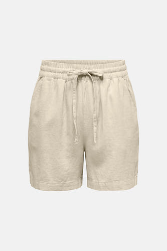 Beige short van JDY, met trekkoord en zakken aan de zijkant.