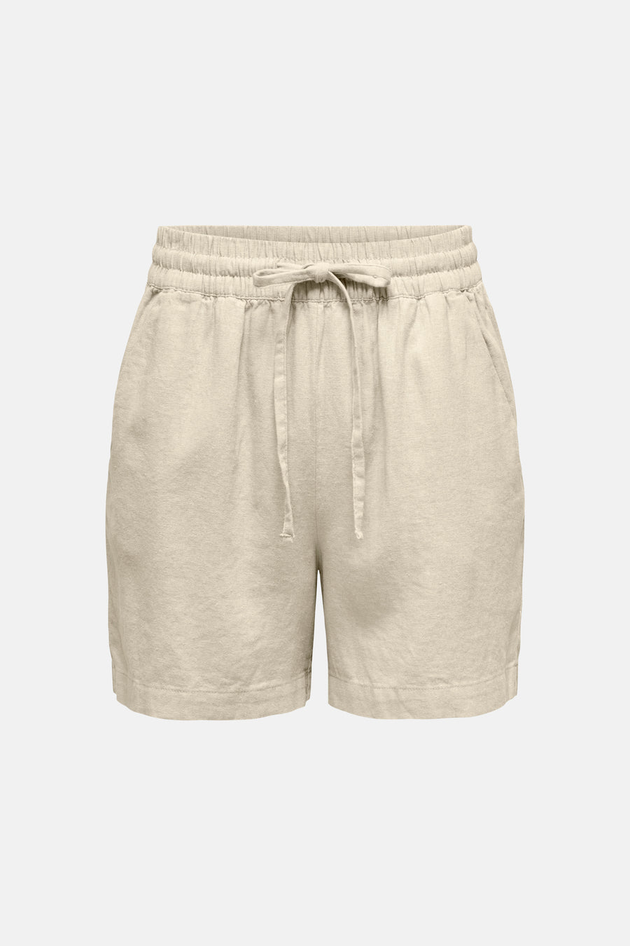 Beige short van JDY, met trekkoord en zakken aan de zijkant.