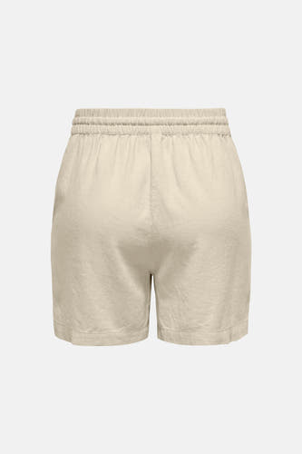 Beige short van JDY, achteraanzicht met elastische tailleband.
