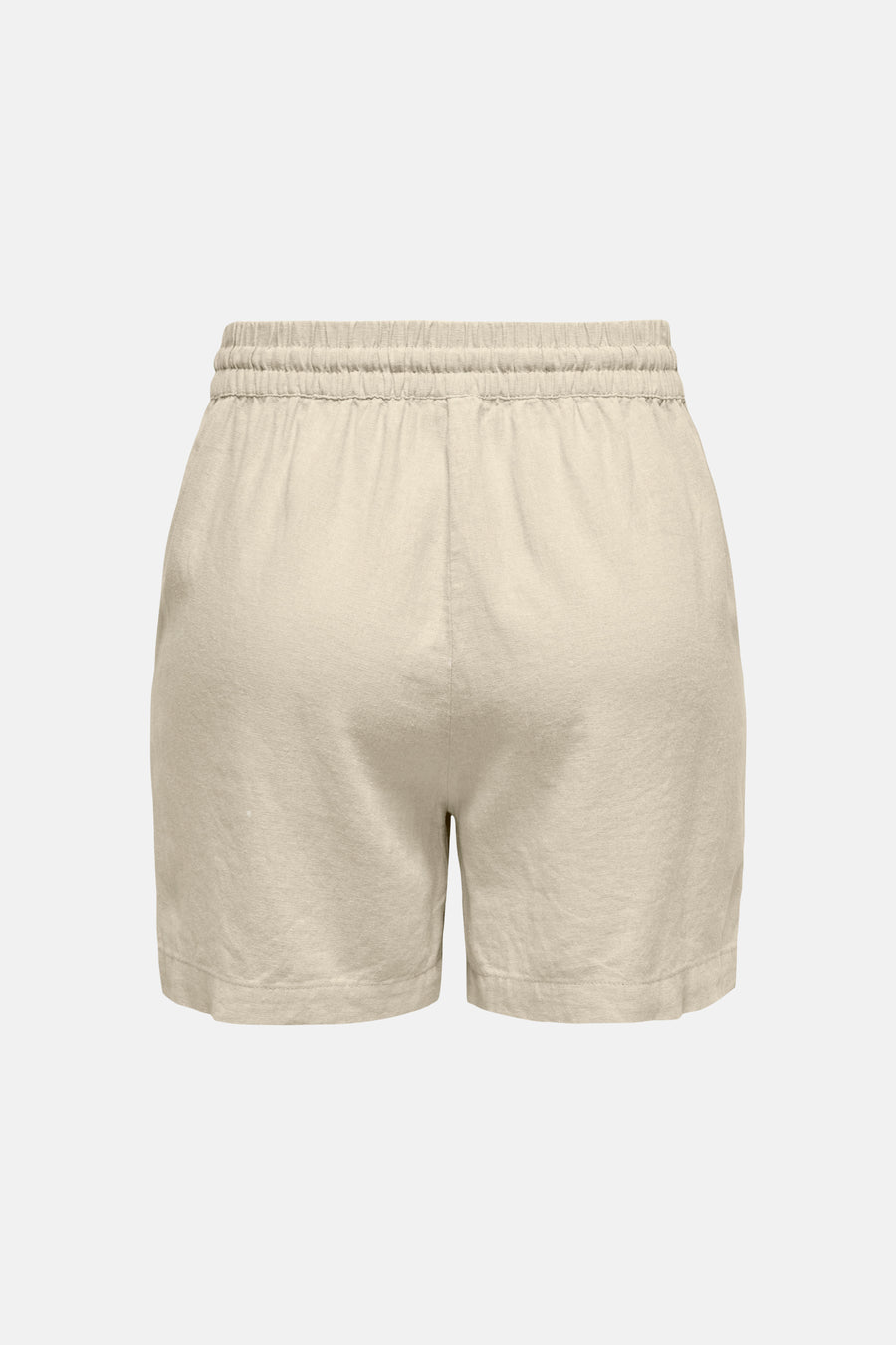 Beige short van JDY, achteraanzicht met elastische tailleband.